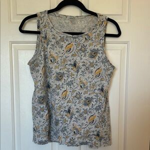 LOFT Blue & Yellow Vintage Soft Tank Top